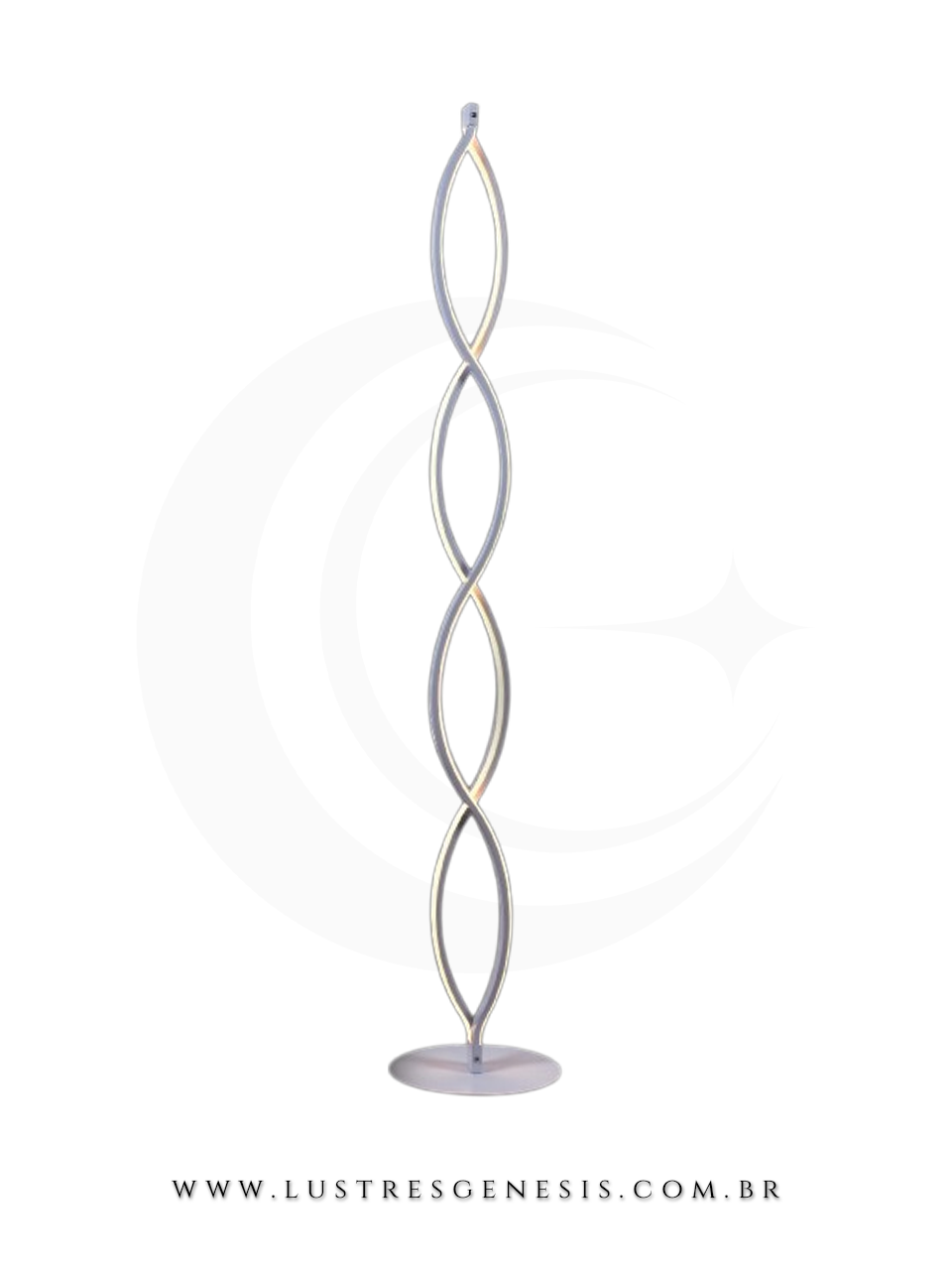 Luminaria interna de chao coluna led contemporanea branco 22x142cm 46w 3000k, sala, quarto de casal, cabeceira, living, corredor